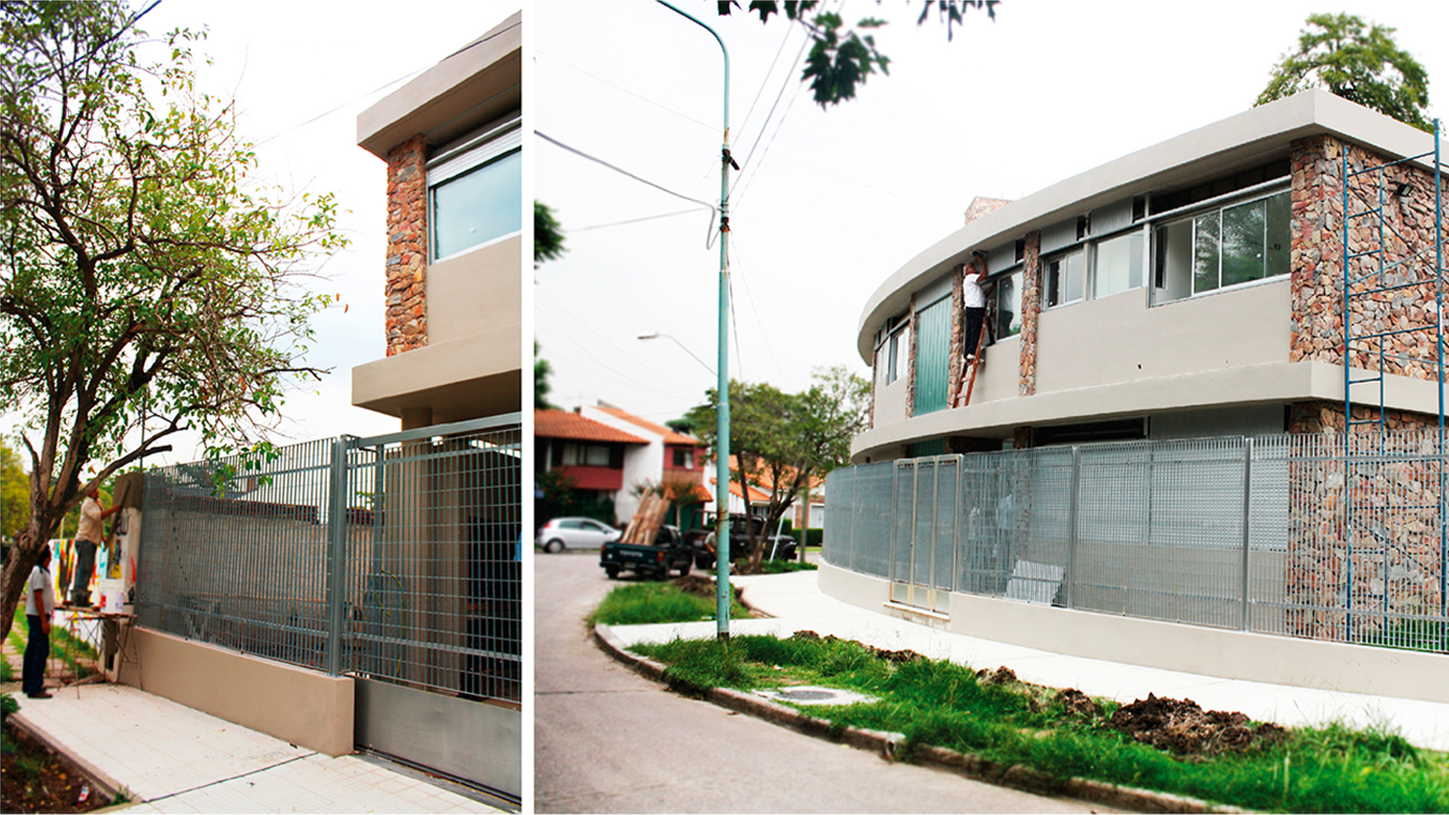 Residencia Castelar / Perspectivas desde la curva